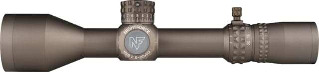 NightForce NX8 2.5-20x50mm Rifle Scope 30mm Tube Second Focal Plane MOAR-CF2 Reticle Dark Earth