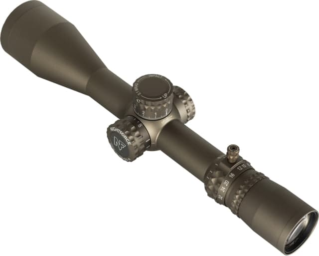 NightForce NX8 ZeroStop Rifle Scope 4-32x50mm 30mm Tube First Focal Plane PTL TReMoR3 Reticle Dark Earth