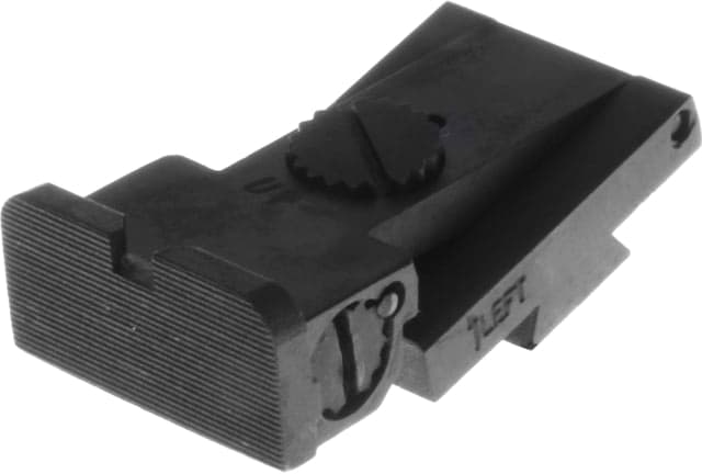 Nighthawk Custom Adjustable Black Target Rear Serrated Blade/Rounded Corners Fits Bo-Mar 'BMCS' Sight Cut