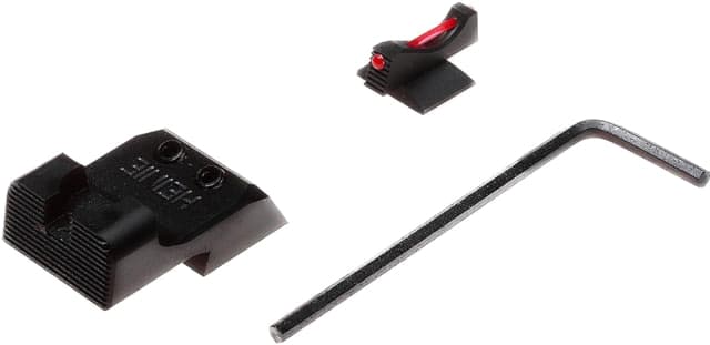 Nighthawk Custom Sight Kit Fiber Optic .180 Heinie Ledge Black Rear Sight Novak Cut