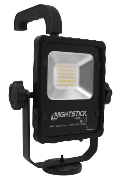 Nightstick Rechargeable LED Scene Light w/Magnetic Base Integrated Li-ion White 1200 LuMen's Black