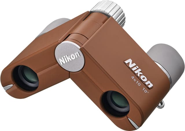 Nikon CF 4x10mm Roof Prism Binoculars Amber Brown