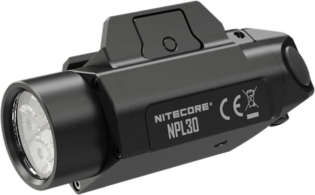 Nitecore NPL30 Rail Mount Flashlight CR123A White 1200 Lumens Black 6952506404148