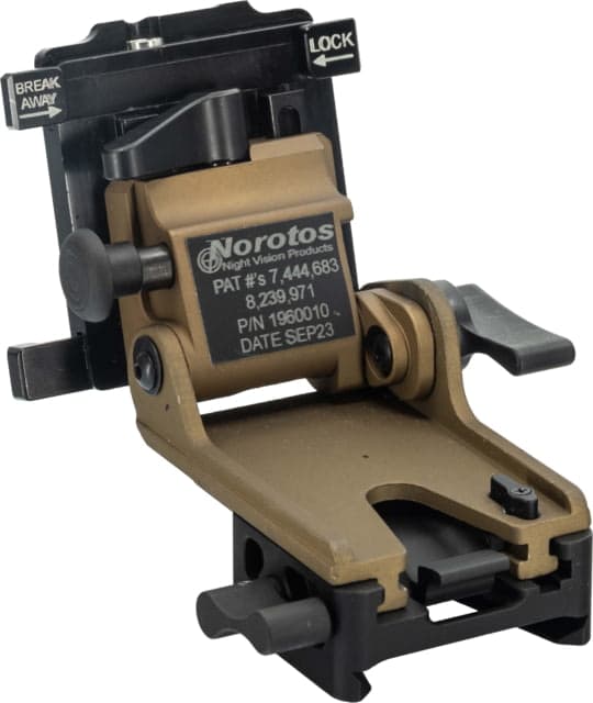 Norotos LoSto Helmet Mount Push Button w/ Breakaway PVS-15/18/21/31 Coyote Brown One Size