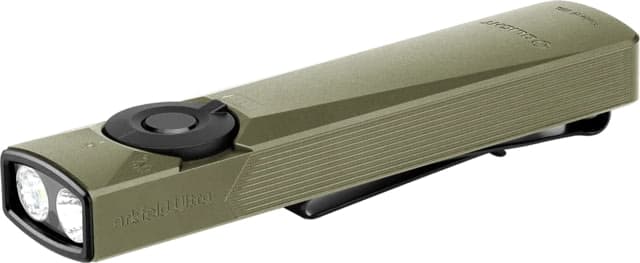 Olight Arkfeld Ultra 1400 Lumens LED Flashlight w/UV Light & Green Laser Sight Olive Green Arkfeld Ultra