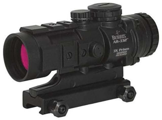 OpticsPlanet Exclusive Burris AR-332 3x32mm Prismatic Red Dot Sight Ballistic CQ Reticle Black