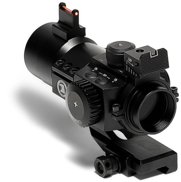 Osprey Global Fiber Optic 1x30mm Reflex Red Dot Sight 5 MOA Dot Reticle Black