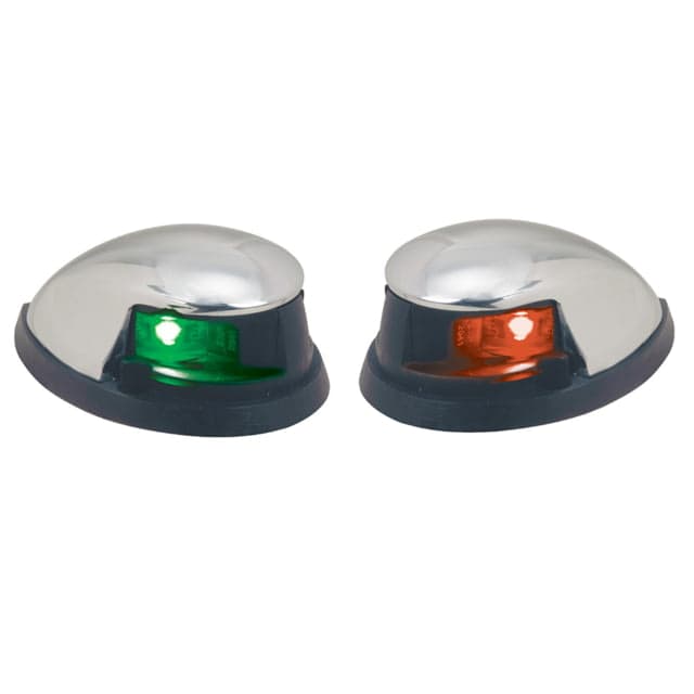 Perko Horizontal Mount Side Lights Chrome Plated Zinc Pair Red/Green