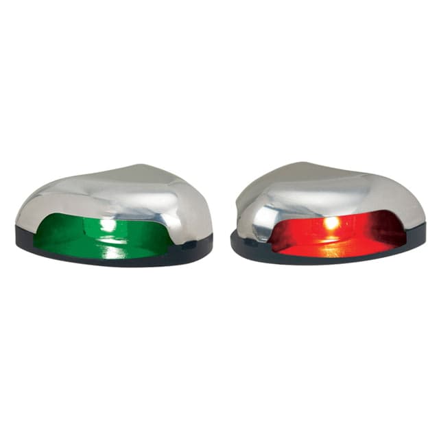 Perko Horizontal Mount Side Lights Stainless Steel Pair Red/Green