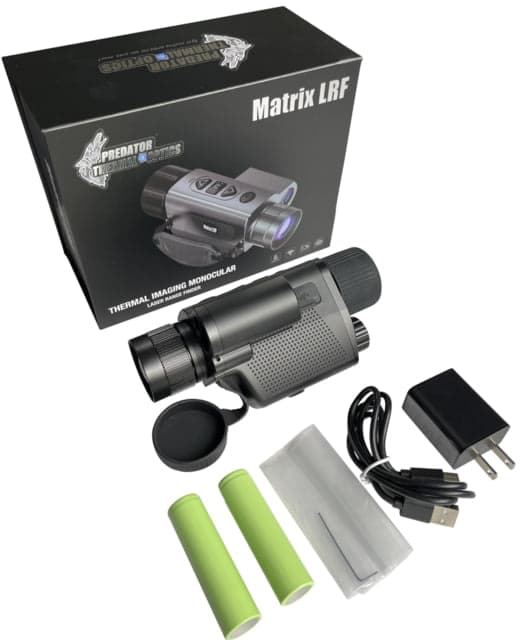 Predator Thermal Optics Matrix LRF 3-24x35mm Thermal Monocular 50 Hz 384-288 pixels Black Medium