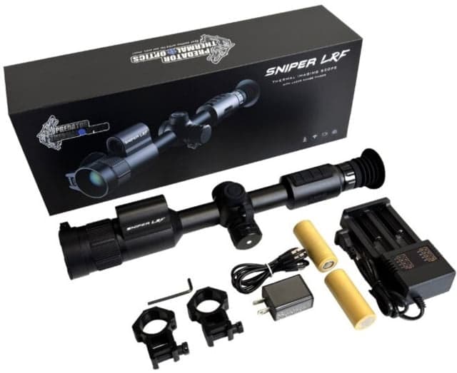 Predator Thermal Optics Sniper LRF 3-24x50mm Imaging Rifle Scope 50 Hz 384-288 pixels Black Medium