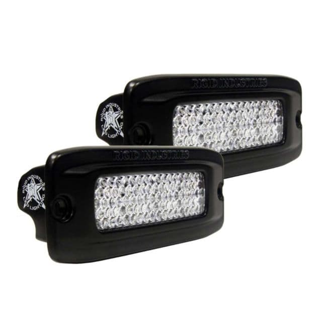 Rigid Industries SR-Q PRO Back Light Flush Mount Diffused Kit Pair Black