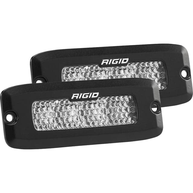 Rigid Industries SR-Q Series PRO Spot Diffused LED Flush Mount Light Pair Black