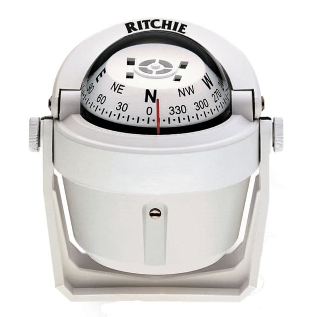 Ritchie Explorer Compass - Bracket Mount - White