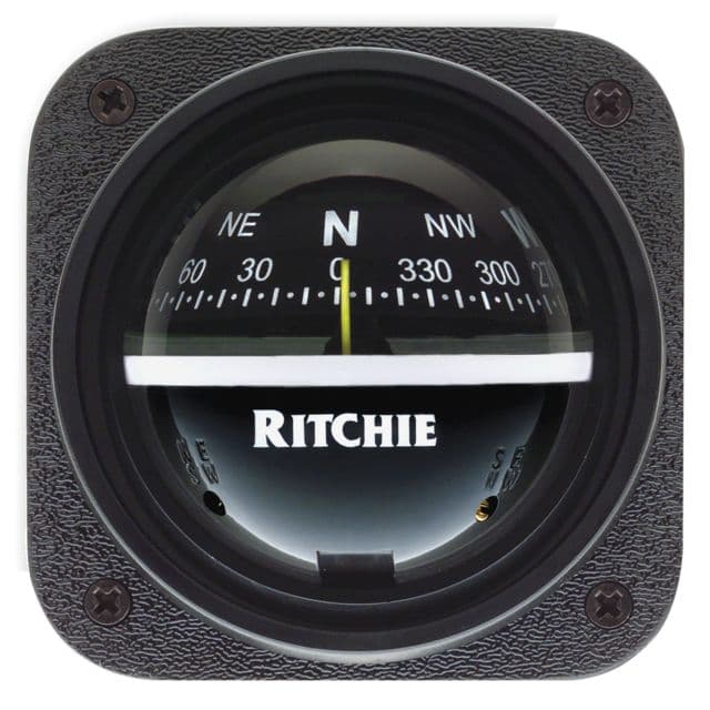 Ritchie Explorer Compass - Bulkhead Mount - Black Dial
