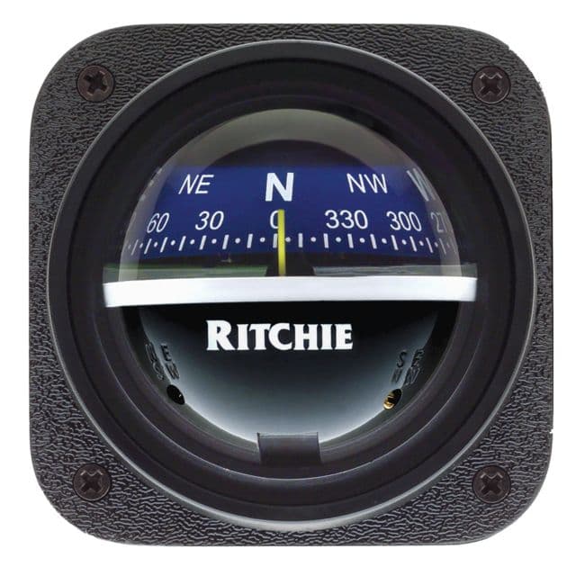 Ritchie Explorer Compass - Bulkhead Mount - Blue Dial