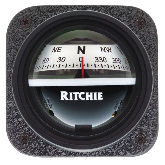 Ritchie Explorer Compass - Bulkhead Mount - White Dial