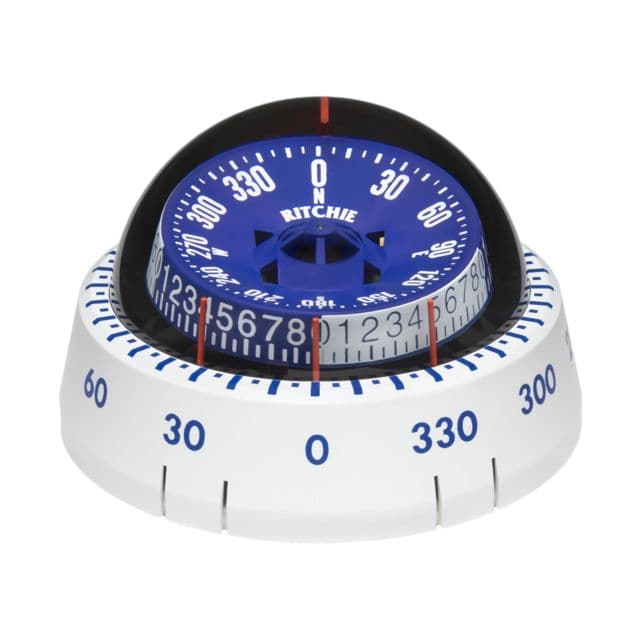 Ritchie X-Port Tactician Compass - Surface Mount - White