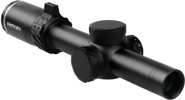 Riton Optics 5 Tactix 1-10x24mm Rifle Scope 30mm Tube First Focal Plane 3ot Mil Red Black