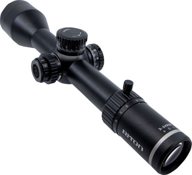 Riton Optics X7 Conquer Rifle Scope 3-24x56mm 34mm Tube First Focal Plane ODEN Reticle Anodized Black Red
