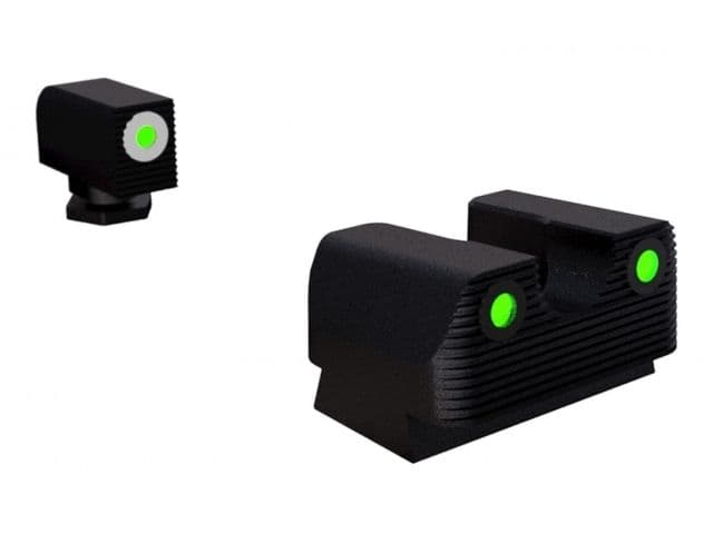 Rival Arms Tritium Night Sights Fits Glock 17/19 Green Tritium W/White