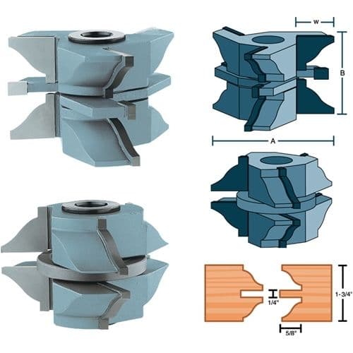 Roman Carbide Stile Rail Roman Ogee Set for Entry Door 1-1/4in