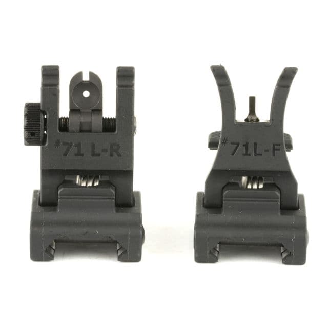 A.R.M.S. Inc. Picatinn Polymer Top Mounted Deployable Front and Rear Sight Black