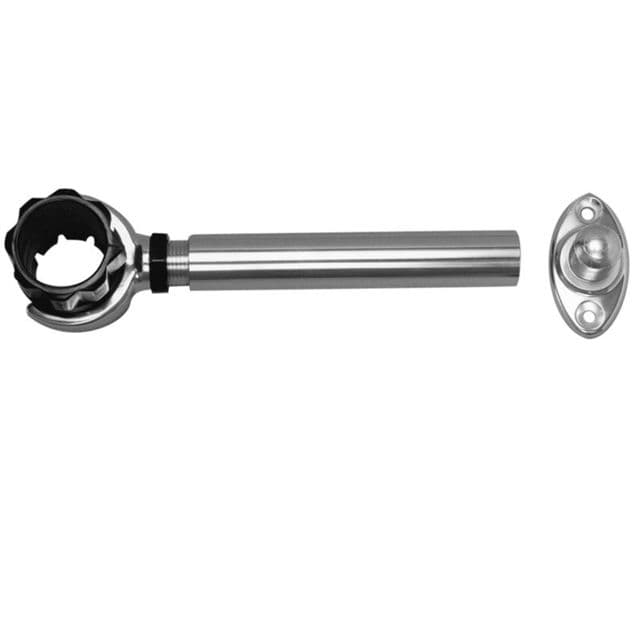 RUPP Marine Antenna Support w/6" Flat Mount & 1.5" Collar Threaded
