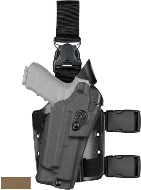 Safariland 6355 Als Tactical Holster W/Quick Release Sig Sauerp226 Rail Stx Flat Dark Earth Left Hand With Rails 6355-477-552
