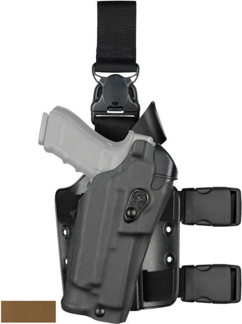 Safariland 6355 ALS Tactical Holster w/Quick Release Sig SauerP226 Rail Coyote Brown Right Hand with Rails 6355-477-761