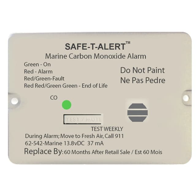 Safe-T-Alert 62 Series Carbon Monoxide Alarm - 12V - - Flush Mount - White