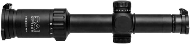 SAI Optics 1-6x24 30mm Tube Rifle Scope MIL Reticle RAF Black