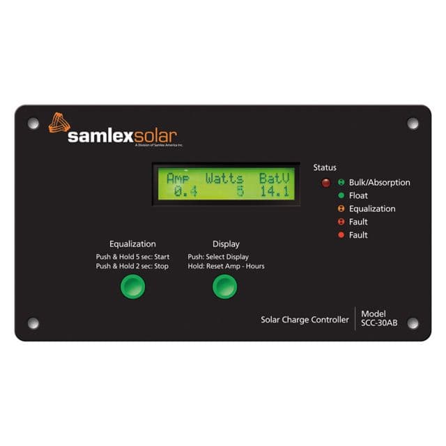 Samlex America Flush Mount Solar Charge Controller w/LCD Display - 30A