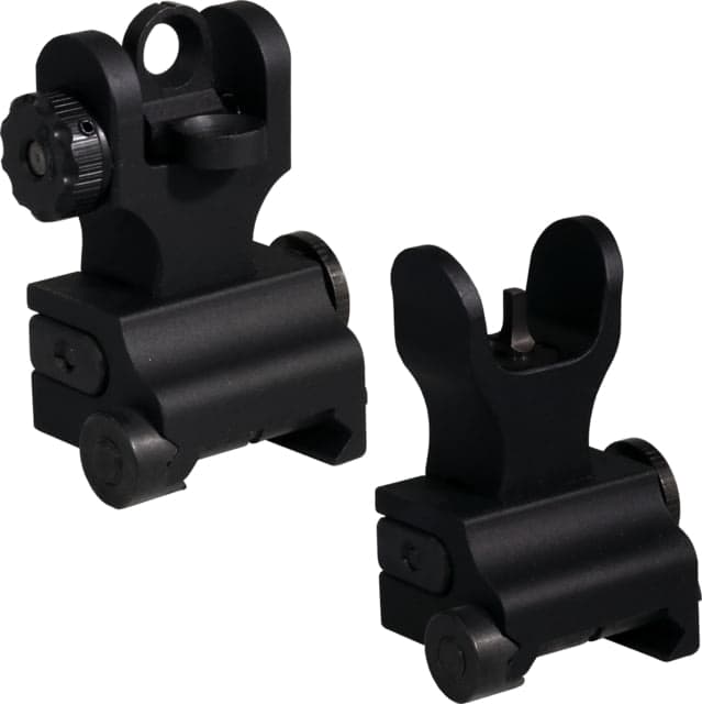 Samson Aluminum Top Mounted Deployable Front and Rear Sight AR-15 A2 Rail Front Black QF-A2-A2 PKG