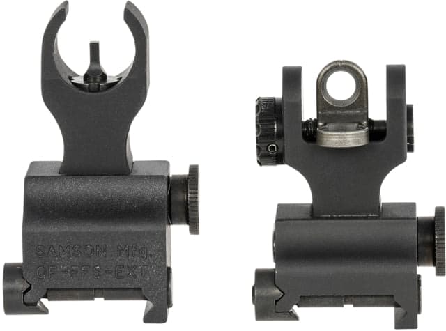 Samson Aluminum Top Mounted Deployable Front and Rear Sight AR-15 HK Extended Height Front Black QF-EXT-HK-A2 PKG