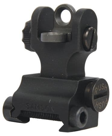 Samson Manual A2 Style Folding Standard Dual Aperture Sight AR-15 Black
