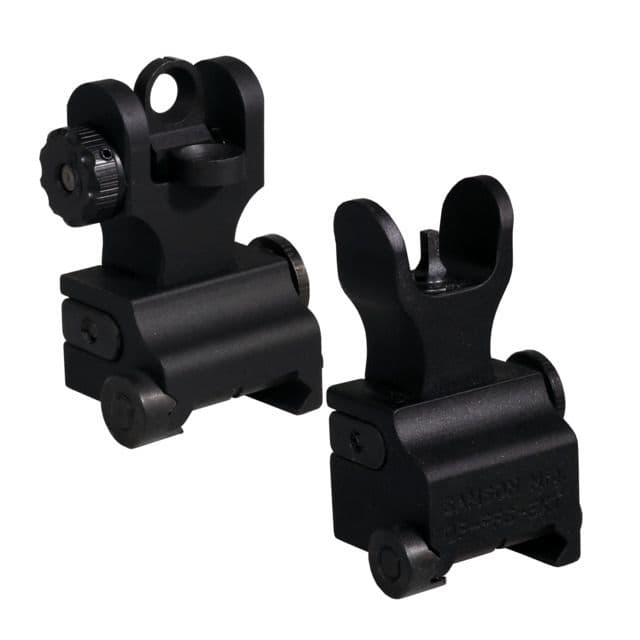 Samson Top Mounted Deployable Front and Rear Sight Black QF-EXT-A2-SP PKG
