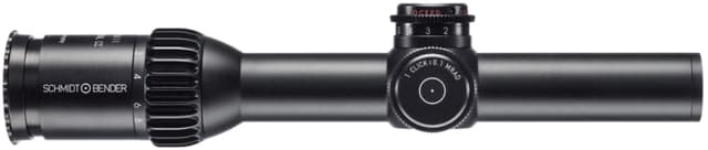 Schmidt & Bender 1-8x24 PM II ShortDot Dual CC MDR-T6 Rifle Scope 1cm ccw STLT More Tactical Clicks Single Turn Locking Turrets Zero Click black