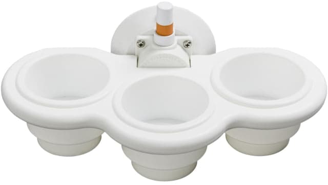SeaSucker 3-Cup Holder Vertical Mount White