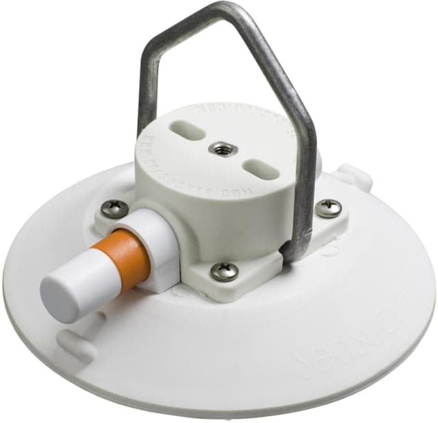SeaSucker 6in SeaSucker Mount w/Pointed Stainless Steel D-Ring White