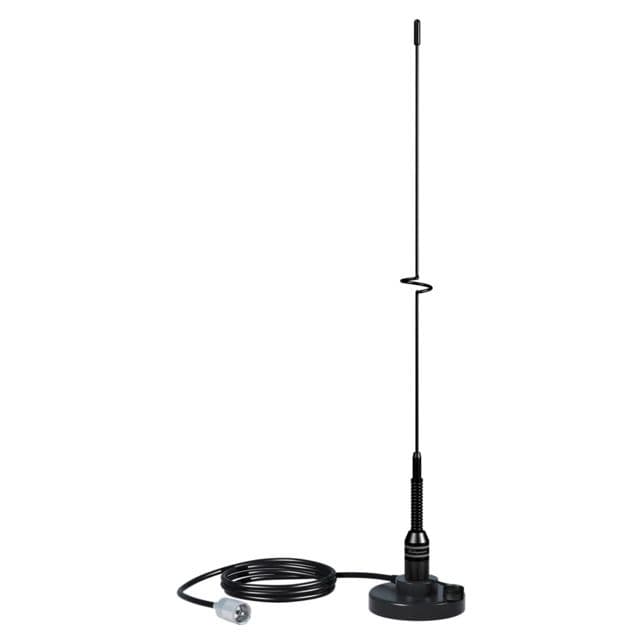 Shakespeare VHF 19" Black SS Whip Antenna - Magnetic Mount