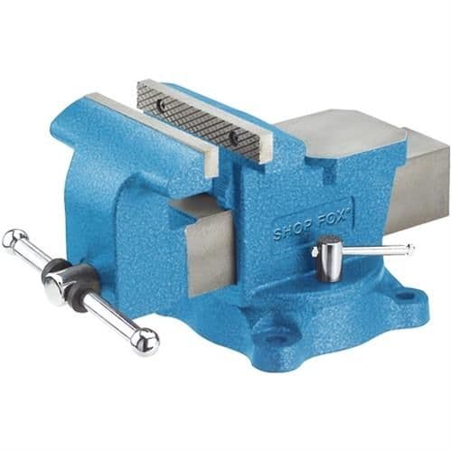 Shop Fox Dual-Locking Lever Bench Vise with Swivel Base 360-Degree Swivel 6in. Long