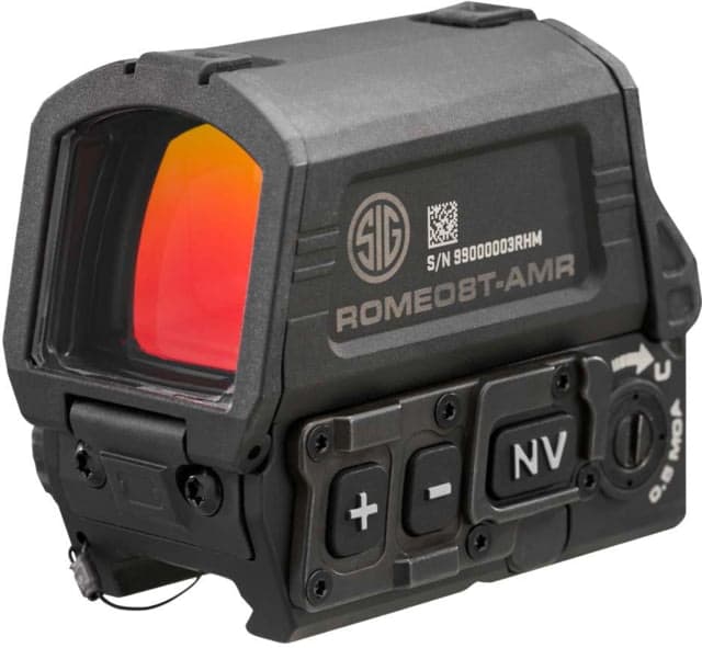SIG SAUER Romeo 8T-AMR Red Dot Sight 1x40mm Quad Ballistic Circle Dot 2.0 Reticle Black