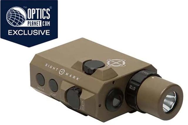 SightMark LoPro Compact Flashlight with Green Laser Sight Flat Dark