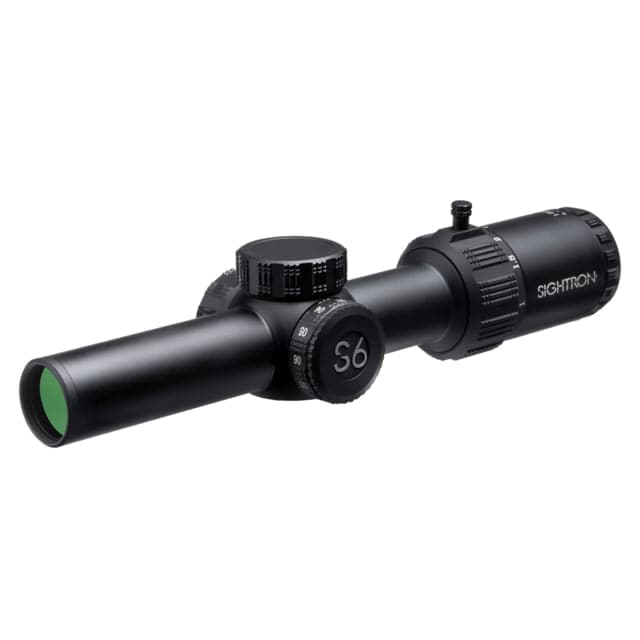 Sightron S6 LPVO Rifle Scope 1-6x24mm 30mm Tube Second Focal Plane IR4A Reticle Matte Black Small