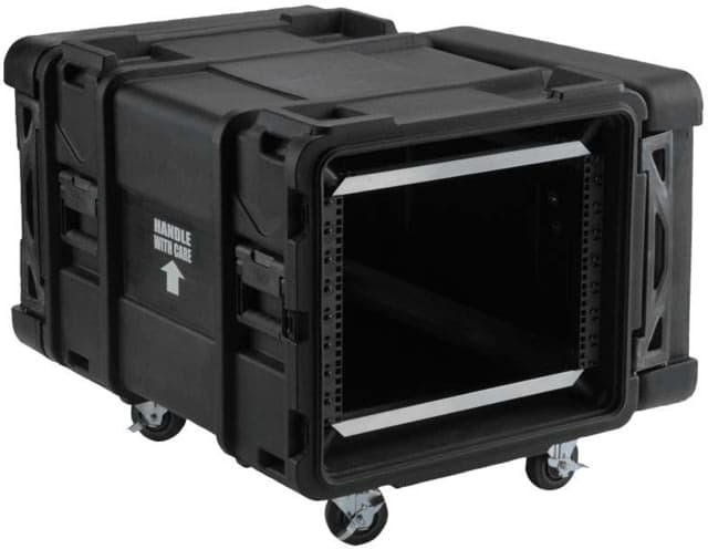 SKB Cases 8U Shock Rack 28in Deepx14in Hgh W/Square Holes/Large Round Rack Mount Holes
