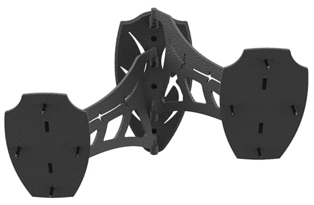 Skull Hooker Dual Shoulder Mount Black
