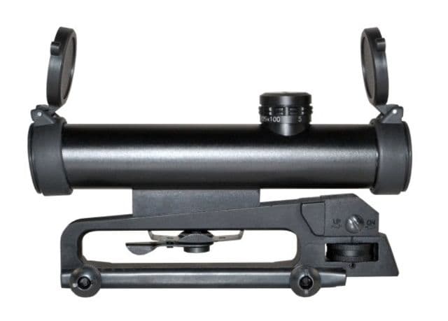 Sniper Grunt 4X20mm Compact Rifle Scope 1in Tube W/E w/ Mil Dot Rifle Scope Black