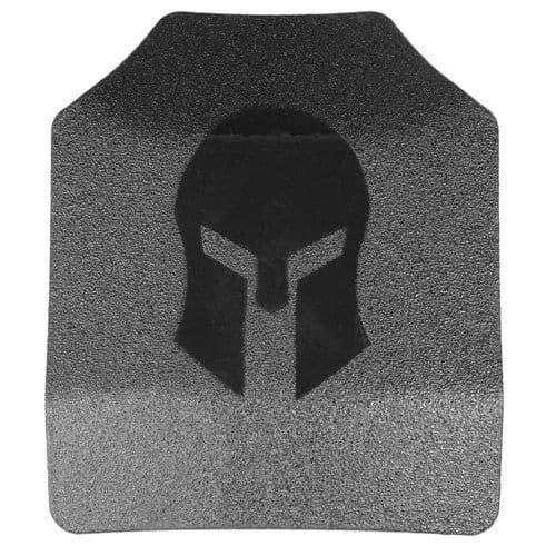 Spartan Armor Systems AR500 Omega Steel Core Body Armor Shooters Cut Set Of Two Atc Base Coat Black 11x14