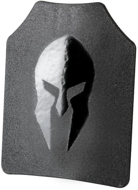 Spartan Armor Systems Omega Level III Body Armor Single Plate Single Curve Base Coat Black 10x12 X 12 SH SC BC
